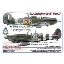 AML C9020 312 th Squadron RAF, Part II / 2 decal version: Hurricane Mk.IIb, Z3437, DuoK + Spitfire LF Mk.IXe, PL124, DuoJ (1:72)