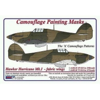AML M49018 Hawker Hurricane Mk.I fabric wings - Cam. Painting Masks (1:48)