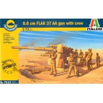 8.8 cm FLAK 37 AA gun with crew - Fast Assembly (1:72)