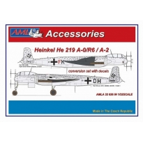 AML A32026 Heinkel He 219 A-0/R6 / A-2  – The conversion set with decals: Konwersja (1:32)