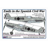 AML C4003 Emils in the Spanish Civil War / Decals,masks - Messerschmitt Bf 109 E (1:144)