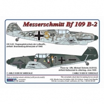 AML C9029 Messerschmitt Bf 109 B-2 / 2 decal versions : Schmid M, CN 5 AS (1:72)