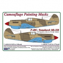 AML M73035 Curtiss P -40C, Tomahawk Mk.IIB - Camouflage Painting Masks (1:72)