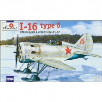 Amodel 72164 I-16 type 6 & rockets RS-82 w/ ski gears (1:72)