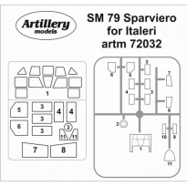 SM 79 Sparviero for Italeri: Maska (1:72)
