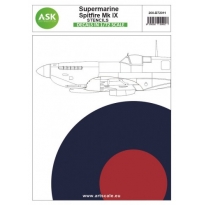 ASK D72011 Spitfire Mk.IXc and Mk.IX - STENCILS (1:72)