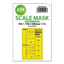 ASK M72034 FM-1 / FM-2 Wildcat double-sided painting mask for Arma Hobby (1:72)