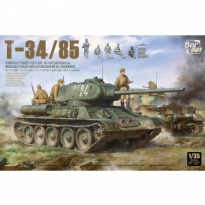 Border Model BT027 T-34/85 Composite Turret 112 Plant w/ 5 Resin Figures & Workable Track and Suspension & Metal Gun Barrel (1:35)