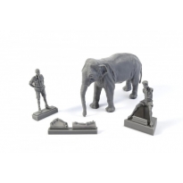CMK 48345 WWII RAF Mechanic in India+Elephant with Mahout (2 fig. + elephant) (1:48)