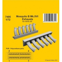 CMK 7495 Mosquito B Mk.XVI Exhausts / Airfix kit only (1:72)