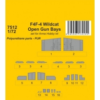 CMK 7512 F4F-4 Wildcat Open Gun Bays 1/72 / for Arma Hobby kit (1:72)