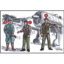 Japanese Army Pilots (2 fig.) And Mechanics WW II (1:72)