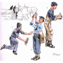 RAF mechanics for Wellington WW II (3 fig.) (1:72)