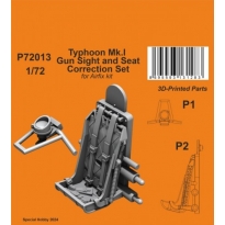 CMK P72013 Typhoon Mk.I Gun Sight and Seat Correction Set (1:72)