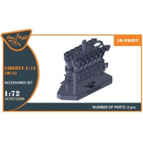 Liberty L-12 engine set 3D print (1:72)
