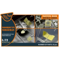 Noorduyn Norseman double-sided painting mask on "yellow kabuki paper" for Dora Wings kit (1:72)