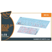 MiG-23ML, MLA, MLD, P, MLAE standard english stencils for CP kits and other (1:72)