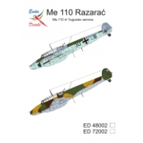 Exotic Decals ED48002 Me 110 Rarazać Me 110 in Yugoslav service (1:48)