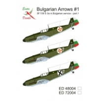 Exotic Decals ED48004 Bulgarian Arrows #1 Bf 109 E-3a in Bulgarian service - part 1 (1:48)