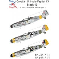 Exotic Decals ED48010 Croatian Ultimate Fighter #3 Black 10 Bf 109 G in Croatian service - part 3 (1:48)