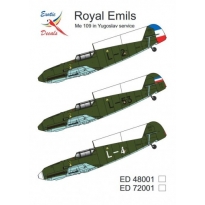 Exotic Decals ED72001 Royal Emils Me 109 in Yugoslav service (1:72)
