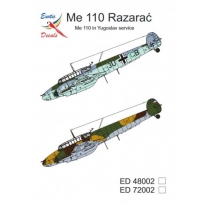 Exotic Decals ED72002 Me 110 Rarazać Me 110 in Yugoslav service (1:72)