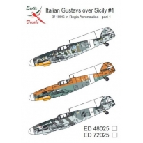 Exotic Decals ED72025 Italian Gustavs over Sicily #1 Bf 109G in Regia Aeronautica - Part 1 (1:72)