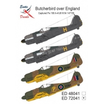 Exotic Decals ED72041 Butcherbird over England - Captured Fw-190 A-4/U-8 Wr.Nr 47155 (1:72)