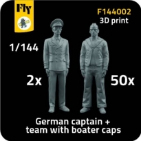 Fly F144002 2x captain + 50x sailor with boater caps (1:144)