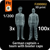 Fly F200002 3x captain + 100x sailor with boater caps (1:200)