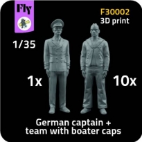 Fly F30002	1x captain + 10x sailor with boater caps (1:35)