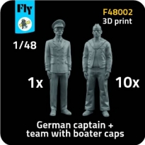 Fly F48002	1x captain + 10x sailor with boater caps (1:48)