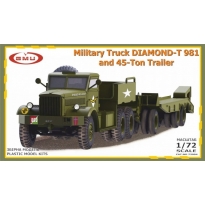 GMU 72004 Military Truck DIAMOND-T 981 and 45-Ton Trailer (1:72)
