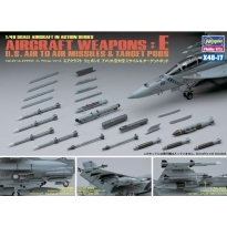 Hasegawa 36017 Aircraft Weapons Set: E U.S.Air to Air Missiles & Target Pods (X48-17) (1:48)