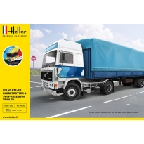 Heller 57703 Volvo F12-20 Globetrotter And Twin-Axle Semi Trailer - Starter Set (1:32)