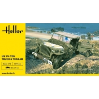 Heller 79997 Willys MB jeep & Trailer (1:72)