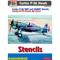 Curtiss P-36/H-75 Hawk stencils RAF, USAF and France (1:32)