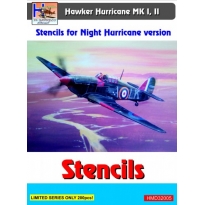 Hawker Hurricane Night Fighter (Mk.I & Mk.II) stencils (set for 3 a/c) (1:32)