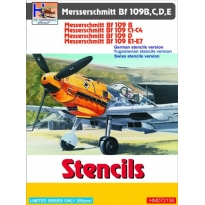 Messerschmitt Bf-109B/Bf-109C/Bf-109D/Bf-109E Stencils (incl. Yugoslav+Swiss variant) (1:72)