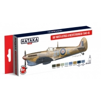 Hataka AS123 RED LINE - RAF North Africa & Mediterranean 1940-45 Paint Set (8 x 17 ml.)