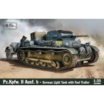 IBG 35080 Pz.Kpfw. II Ausf. b - German Light Tank with fuel trailer (1:35)