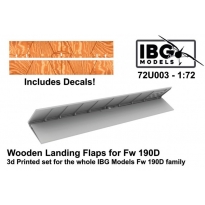 IBG 72U003 Wooden landing flaps fo Fw 190D family (3d printed +  decal) (1:72)