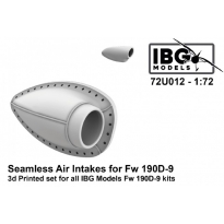 IBG 72U012 Seamless Air Intakes for Fw 190D-9 (3d printed set) (1:72)