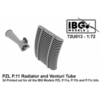 IBG 72U013 PZL P.11c Radiator and Venturi Tube (3d printed set) (1:72)