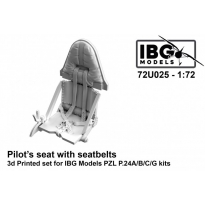 IBG 72U025 Pilot's seat with seatbelts for PZL P.24A/B/C/G - 3d printed (1:72)
