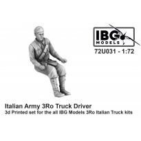 IBG 72U031 Italian Army 3Ro Truck Driver 3d Printed set for the all IBG Models 3Ro Italian Truck kits (1:72)