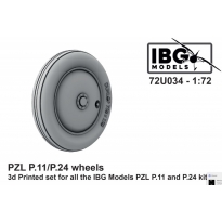 IBG 72U034 PZL P.11/P.24 Wheels - 3d Printed set for all the IBG Models PZL P.11 and P.24 kits (1:72)