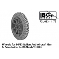 IBG 72U053 Wheels for 90/53 Italian Anti Aircraft Gun 3D Printed set for the IBG Models 72159 kit (1:72)