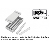 IBG 72U054 Shells and ammo crate for 90/53 Italian AA Gun 3D Printed set for the IBG Models 90/53 kits (1:72)