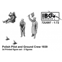 IBG 72U097 Polish pilot and ground crew 1939 - 3d printed figure set  (3 figures) (1:72)